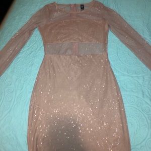Nude glitter dress